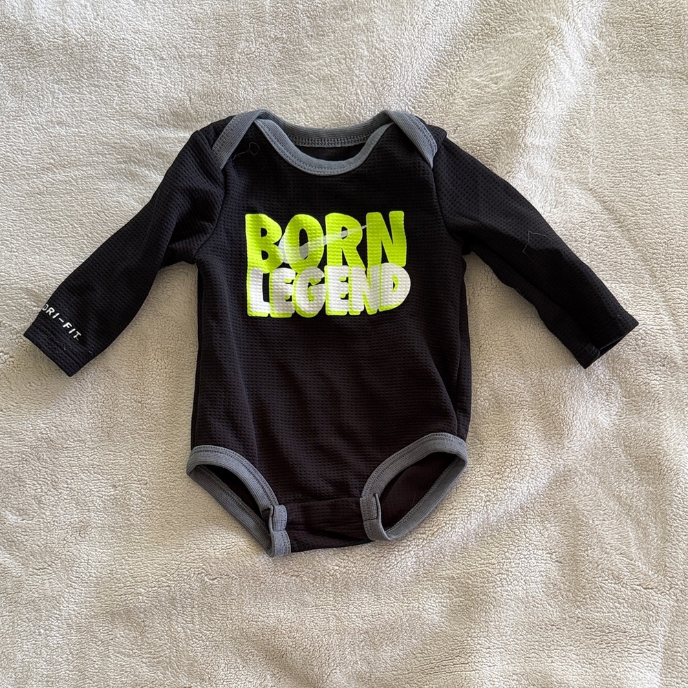 Nike Black and Gray Bodysuit - Born Legend